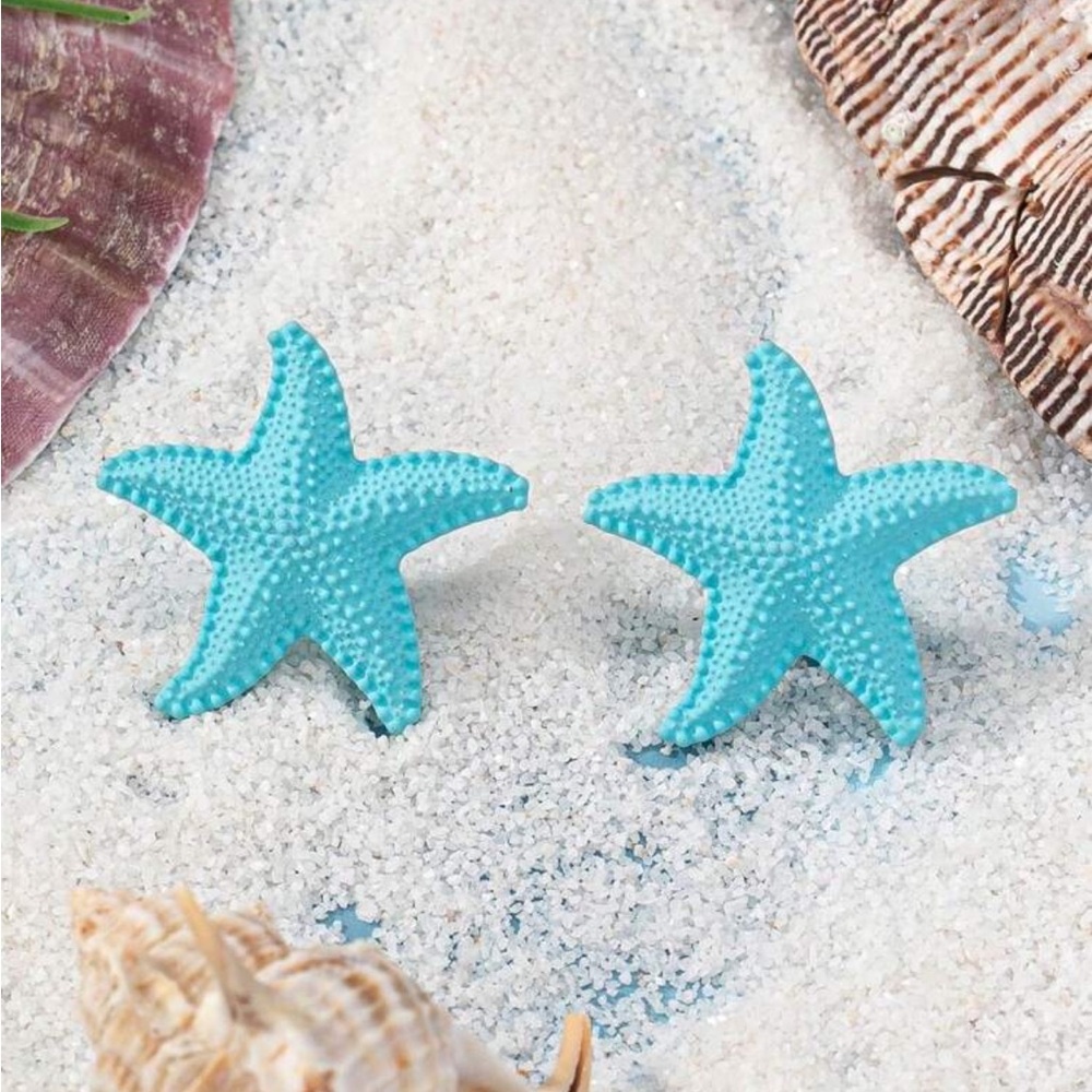 Aqua Starfish Kids Earrings